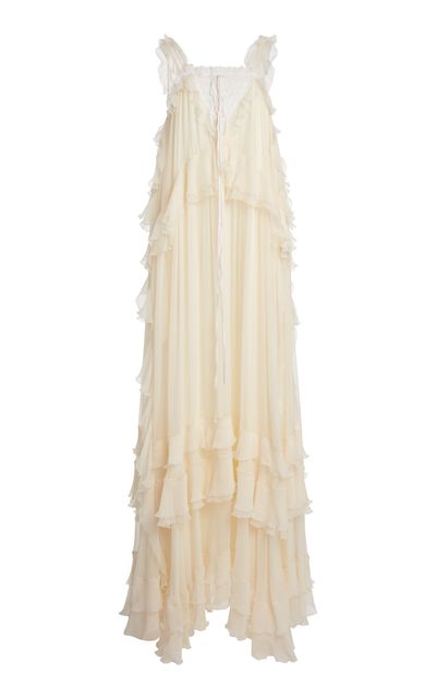 Chloé Chloé Ruffled SilkLace Maxi Dress