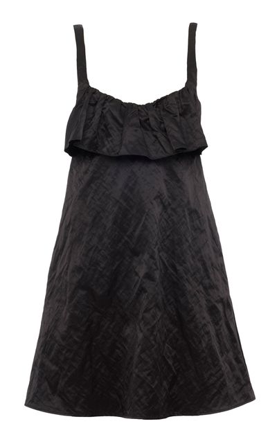 Chloé Chloé Satin Crinkle Mini Dress Black FR 36