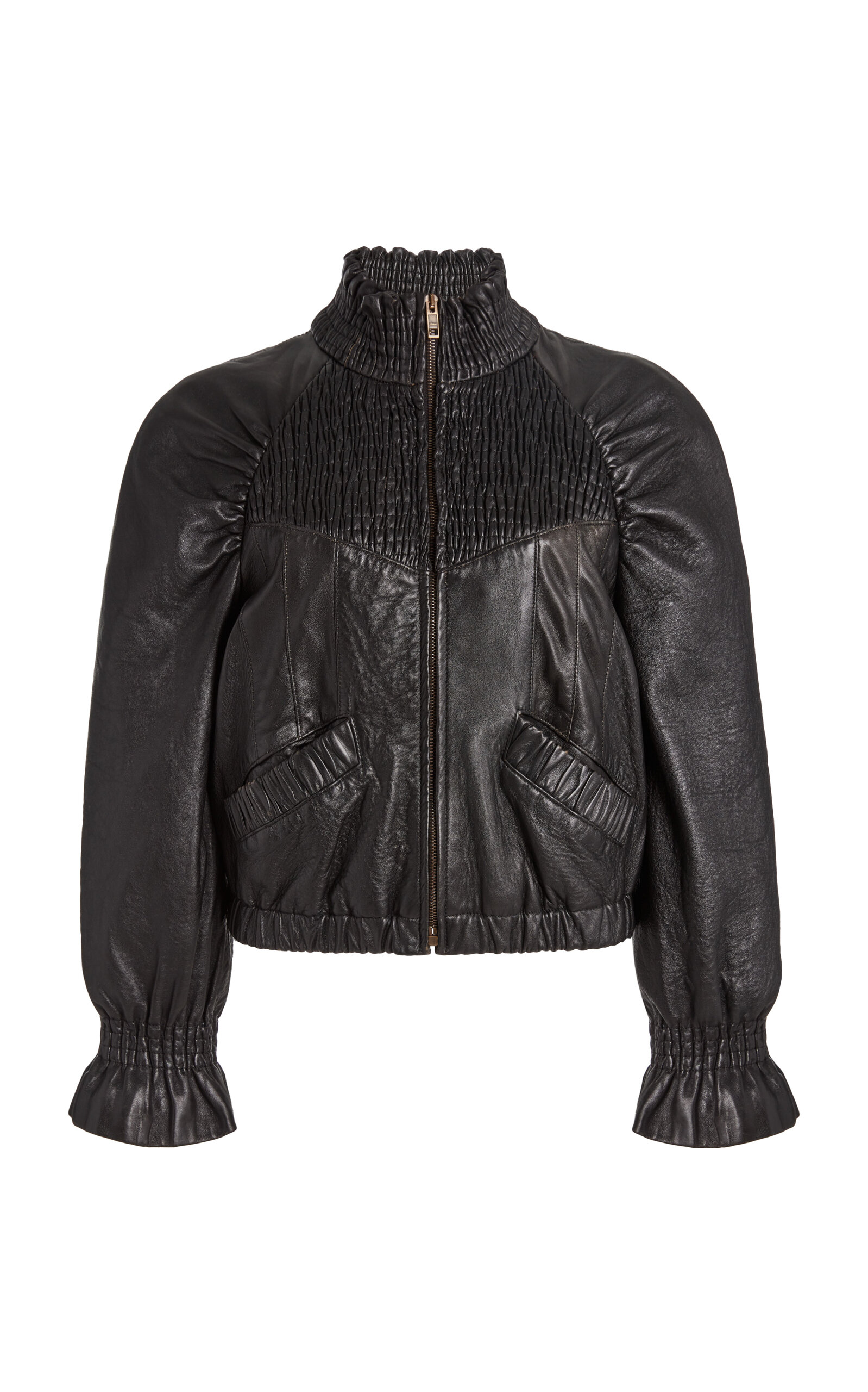 Chloé Chloé Shirred Leather Jacket