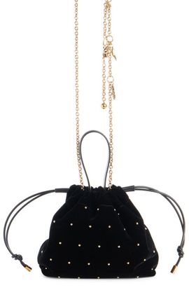 Chloé Chloé Small Velvet Drawstring Shoulder Bag