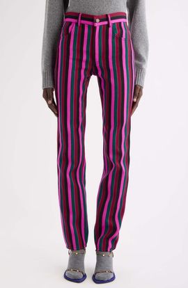 Chloé Chloé Stripe Slim Wool Trousers