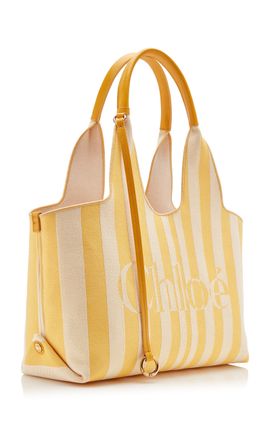 Chloé Chloé Striped Jacquard Tote Bag