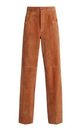 Chloé Chloé Suede StraightLeg Pants