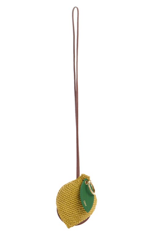 Chloé Chloé Symbols Woven Raffia Lemon Bag Charm