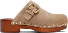 Chloé Chloé Taupe Jeannette Clogs