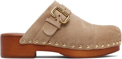 Chloé Chloé Taupe Jeannette Clogs