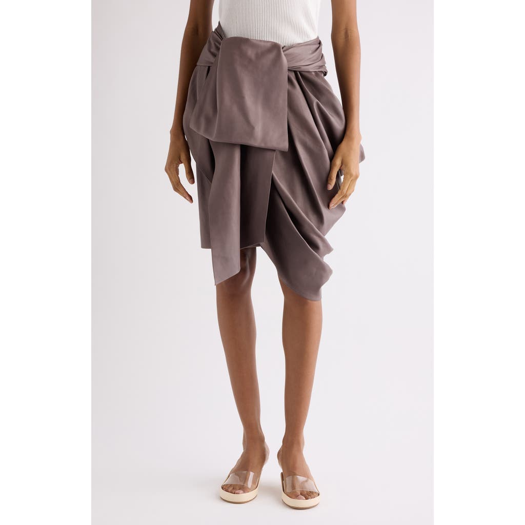 Chloé Chloé Technical Satin Faux Wrap Skirt