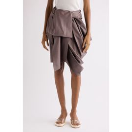 Chloé Chloé Technical Satin Faux Wrap Skirt