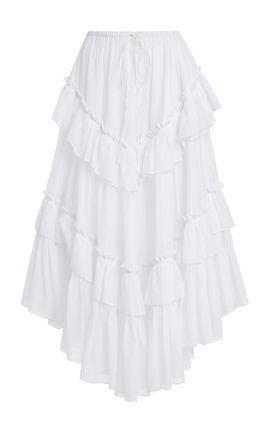 Chloé Chloé Tiered Cotton Voile Midi Skirt