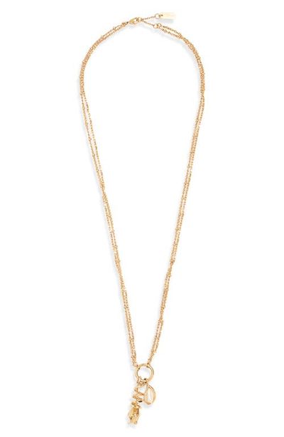 Chloé Chloé Tulip Imitation Pearl Pendant Necklace