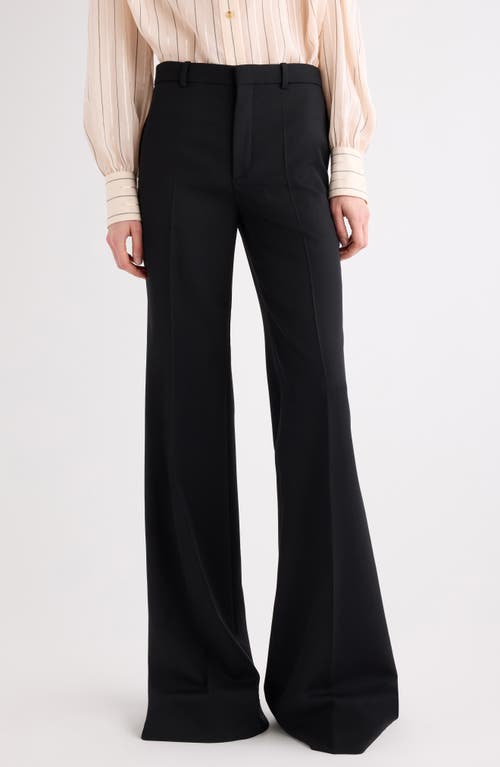 Chloé Chloé Virgin Wool Grain de Poudre Flare Trousers