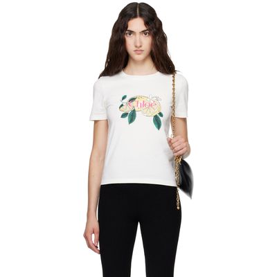 Chloé Chloé White Crew-Neck Logo T-shirt