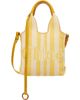 Chloé Chloé Yellow & Off-White Mini 'Chloé' Stripy Tote - 1