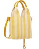 Chloé Chloé Yellow & Off-White Mini 'Chloé' Stripy Tote - 3