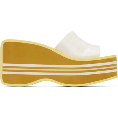 Chloé Chloé Yellow Swimming Cool Wedge Mule Heeled Sandals