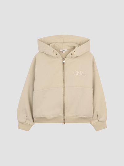 Chloé Girl's Little Girl's & Girl's Logo Zip-Front Hoodie