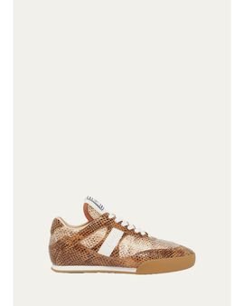 Chloé Kick Snake-Embossed Leather Low-Top Sneakers
