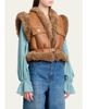 Chloé Lamb Shearling Belted Vest - 4