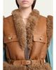 Chloé Lamb Shearling Belted Vest - 5