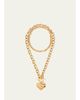 Chloé Pleated Heart Pendant Double-Wrap Necklace - 1