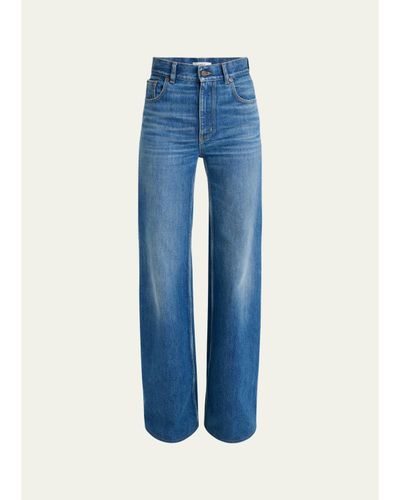Chloé Rigid Denim Wide-Leg Pants