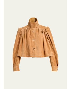 Chloe Shirred Suede Jacket