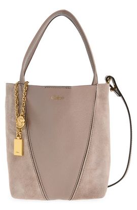 Chloé Small Chloé Spin Leather & Suede Tote (Nordstrom Exclusive)