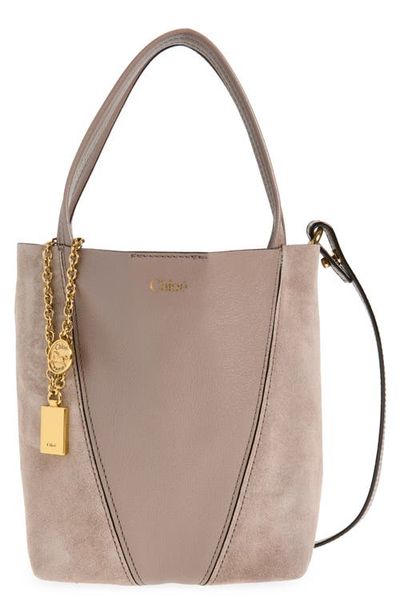 Chloé Small Chloé Spin Leather & Suede Tote (Nordstrom Exclusive)