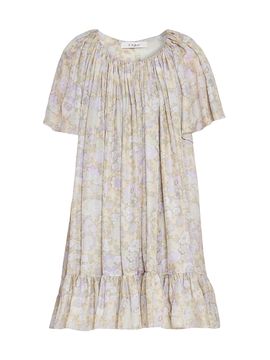 Chloé Women's À La Plage Floral Silk Ruffle Minidress