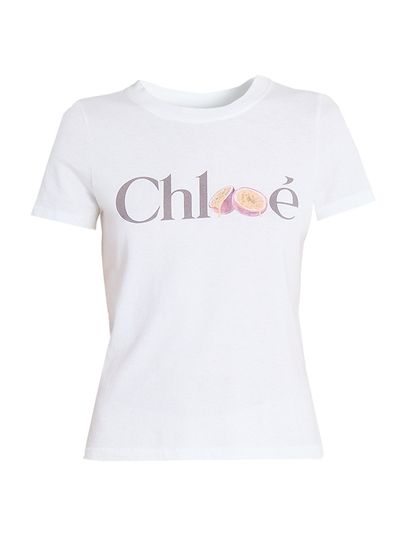 Chloé Women's Fig Logo Cotton T-Shirt