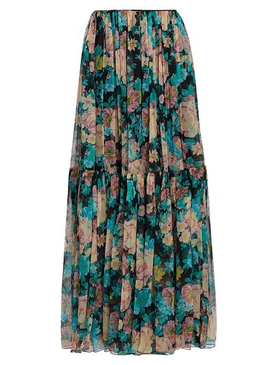 Chloé Women's Floral Silk Maxi Skirt