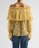 Chloé Women's Floral Silk Off-the-Shoulder Top - 3
