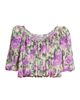 Chloé Women's Gathered Floral Silk Top - 1