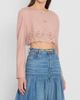 Chloé Women's Guipure Lace & Wool Crop Sweater - 4