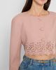 Chloé Women's Guipure Lace & Wool Crop Sweater - 5