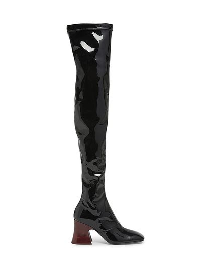 Chloé Women's Janis 80MM Patent Leather Over-The-Knee Boots