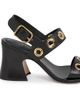 Chloé Women's Janis Grommet Leather Slingback Sandals - 5