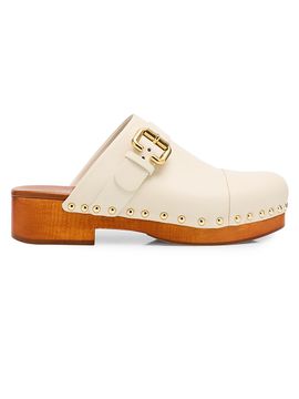 Chloé Women's Jeannette 40MM Buckle Leather Clogs
