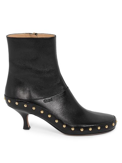 Chloé Women's Junie Studded Leather Ankle Boots