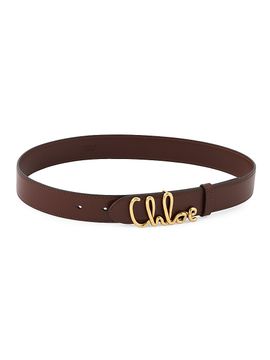Chloé Women's Logo Buckle Leather Belt