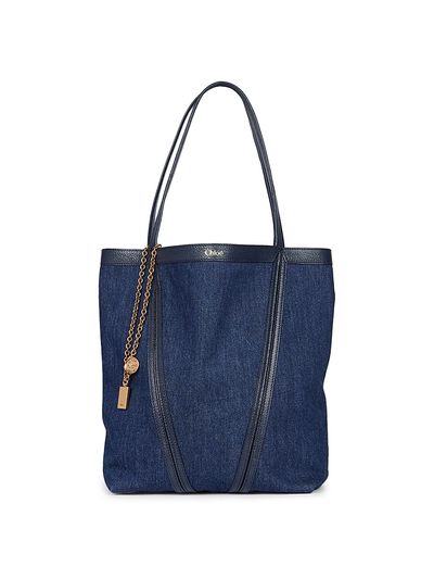 Chloé Women's Medium Spin Denim Tote Bag