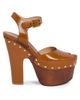 Chloé Women's Meret Leather Block-Heel Clogs - 1