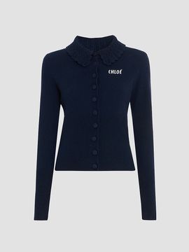 Chloé Women's Scalloped-Collar Wool Sweater