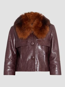 Chloé Women's Shearling & Leather Bomber Jacket