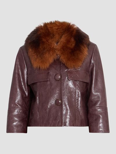 Chloé Women's Shearling & Leather Bomber Jacket