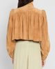 Chloé Women's Stand-Collar Pleated Suede Jacket - 3