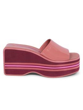 Chloé Women's Swimming Cool Leather Wedge Mules