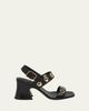 Chloe 75mm Janis Grommet Leather Slingback Sandals - 1
