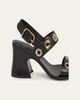 Chloe 75mm Janis Grommet Leather Slingback Sandals - 3