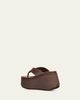 Chloe 75mm Nama Platform Leather Thong Sandals - 4